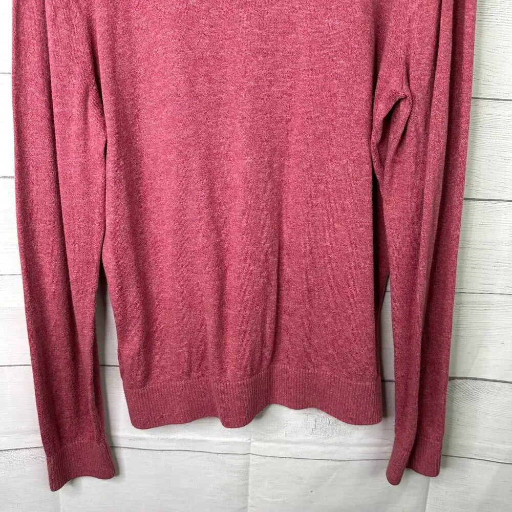 Hollister Mens Large Maroon Knit Sweater Large Long Sleeve Preppy Y2K Logo